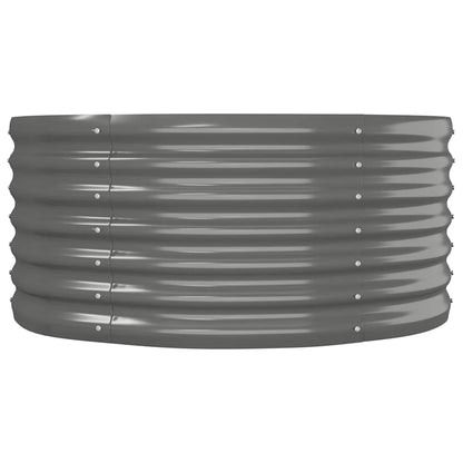 Hochbeet Verzinkter Stahl 152x80x36 cm Grau