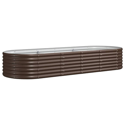 Hochbeet Verzinkter Stahl 224x80x36 cm Braun