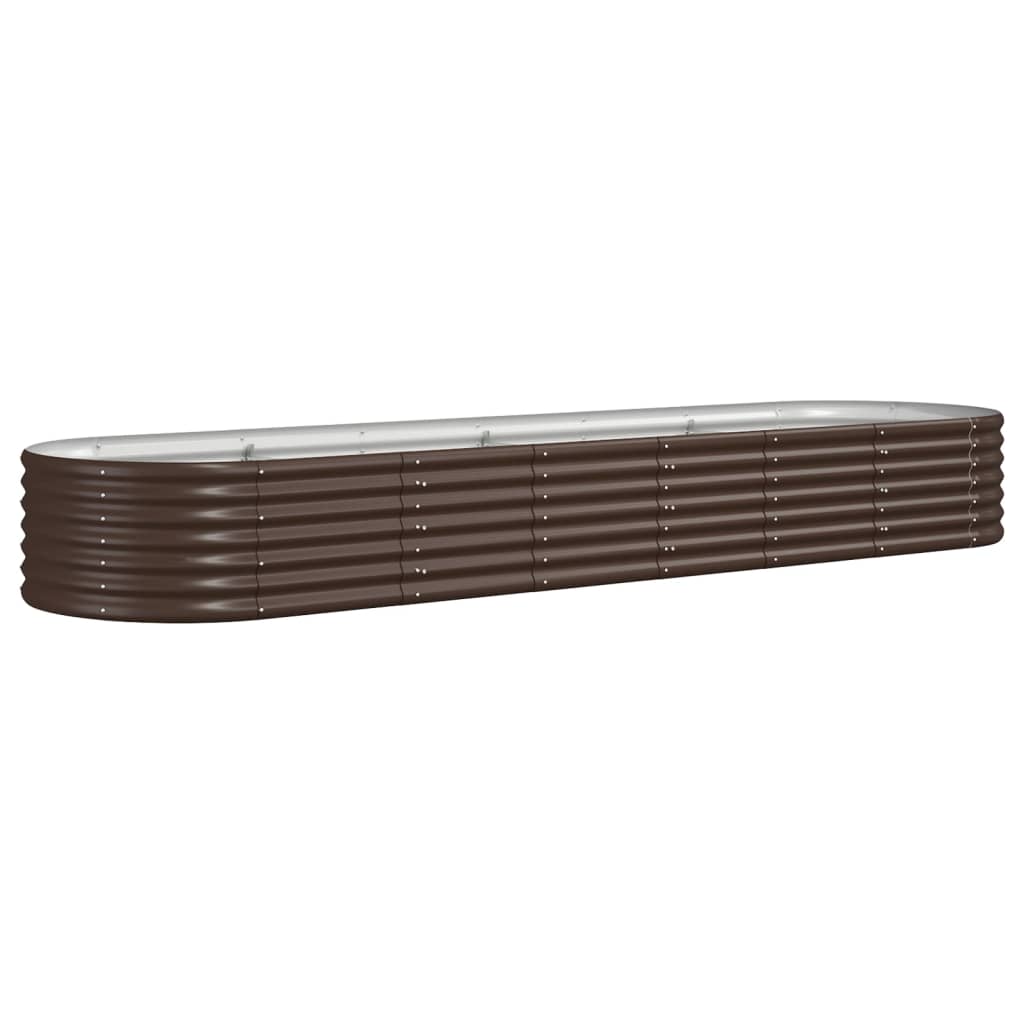 Hochbeet Verzinkter Stahl 296x80x36 cm Braun