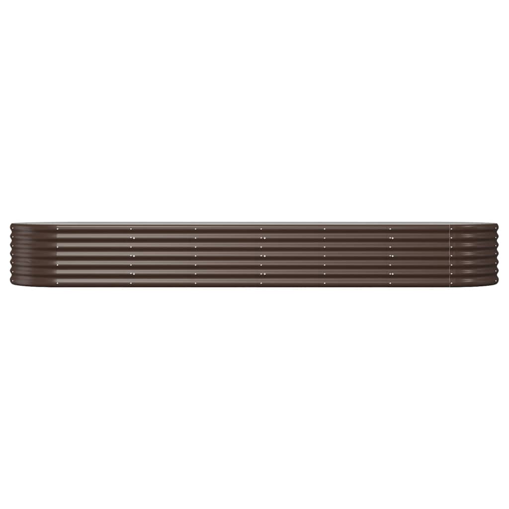 Hochbeet Verzinkter Stahl 296x80x36 cm Braun