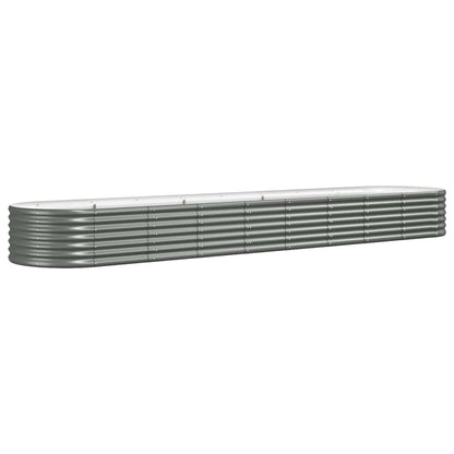 Hochbeet Verzinkter Stahl 368x80x36 cm Grau