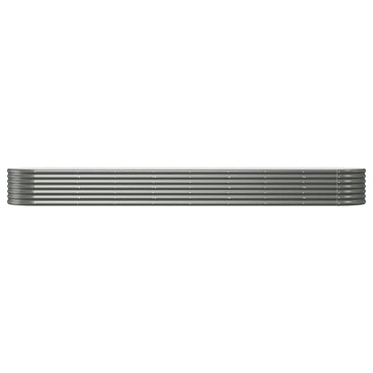 Hochbeet Verzinkter Stahl 368x80x36 cm Grau