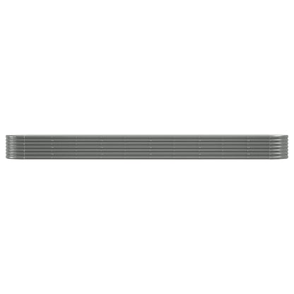 Hochbeet Verzinkter Stahl 440x80x36 cm Grau