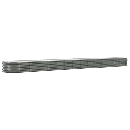Hochbeet Verzinkter Stahl 620x80x36 cm Grau