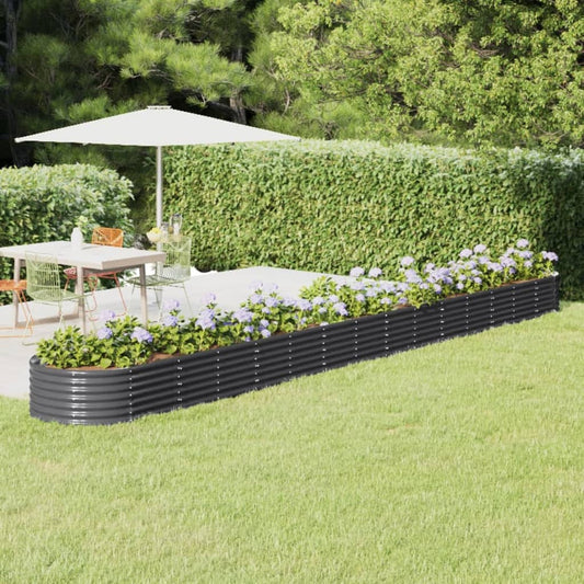 Hochbeet Verzinkter Stahl 620x80x36 cm Anthrazit