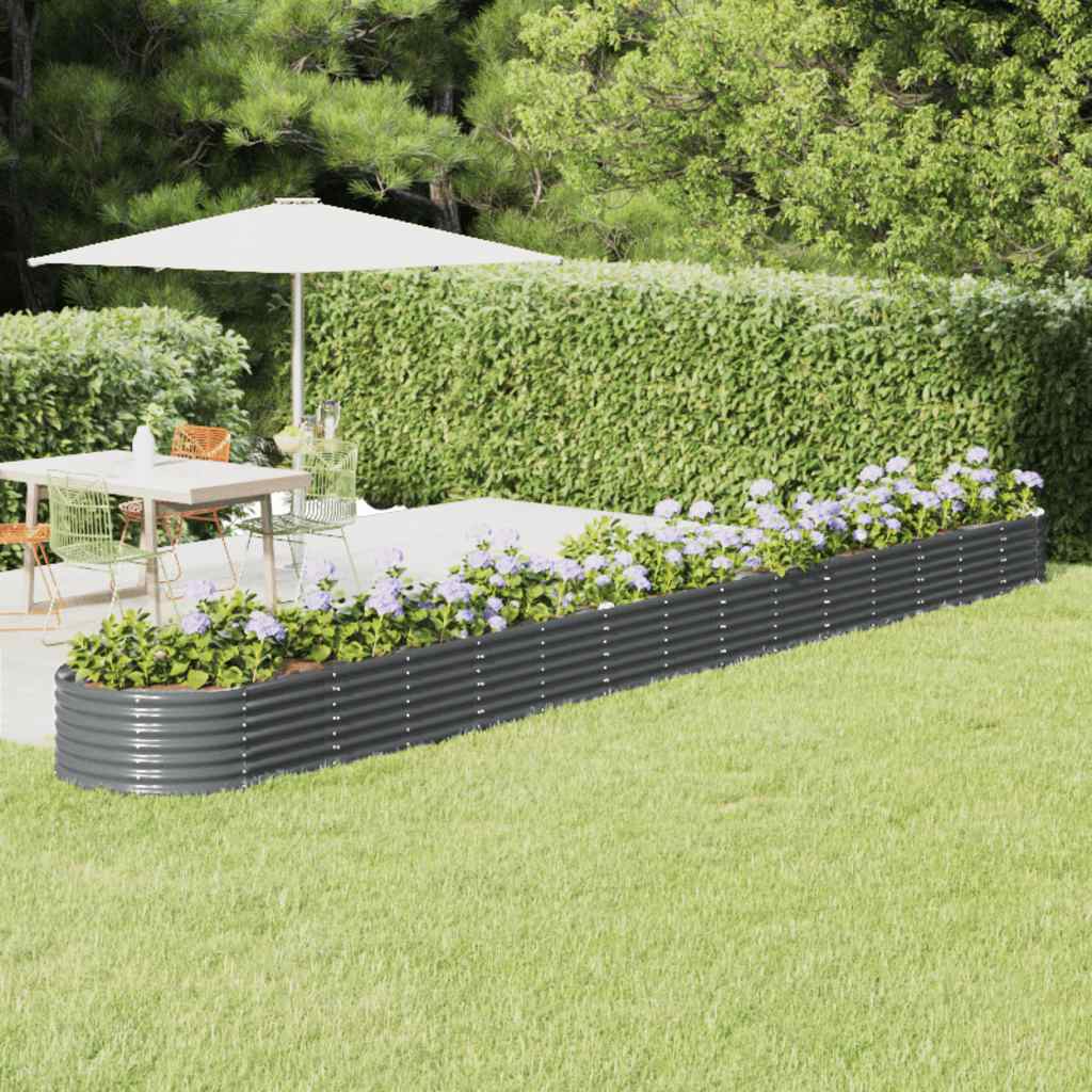 Hochbeet Verzinkter Stahl 620x80x36 cm Anthrazit