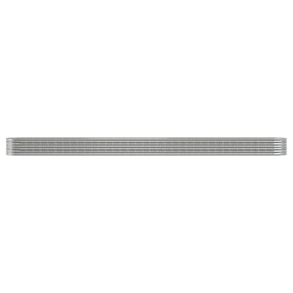 Hochbeet Verzinkter Stahl 620x80x36 cm Silbern