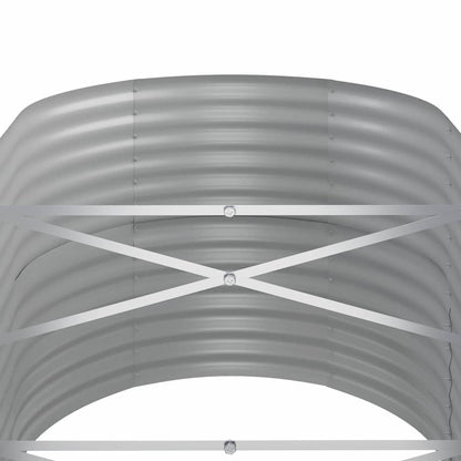 Hochbeet Verzinkter Stahl 152x80x68 cm Grau