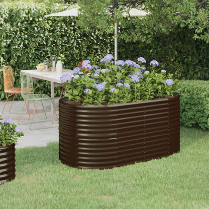 Hochbeet Verzinkter Stahl 152x80x68 cm Braun