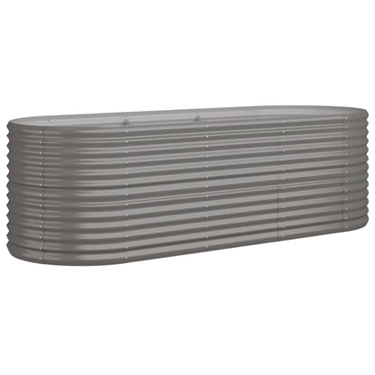 Hochbeet Verzinkter Stahl 224x80x68 cm Grau