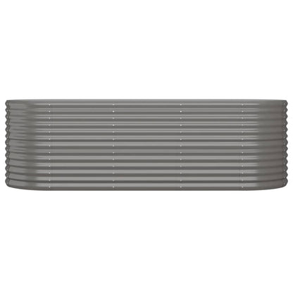 Hochbeet Verzinkter Stahl 224x80x68 cm Grau