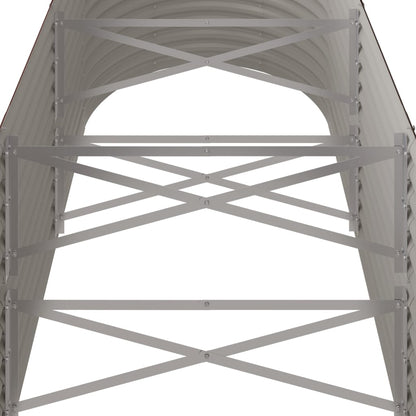 Hochbeet Verzinkter Stahl 224x80x68 cm Braun