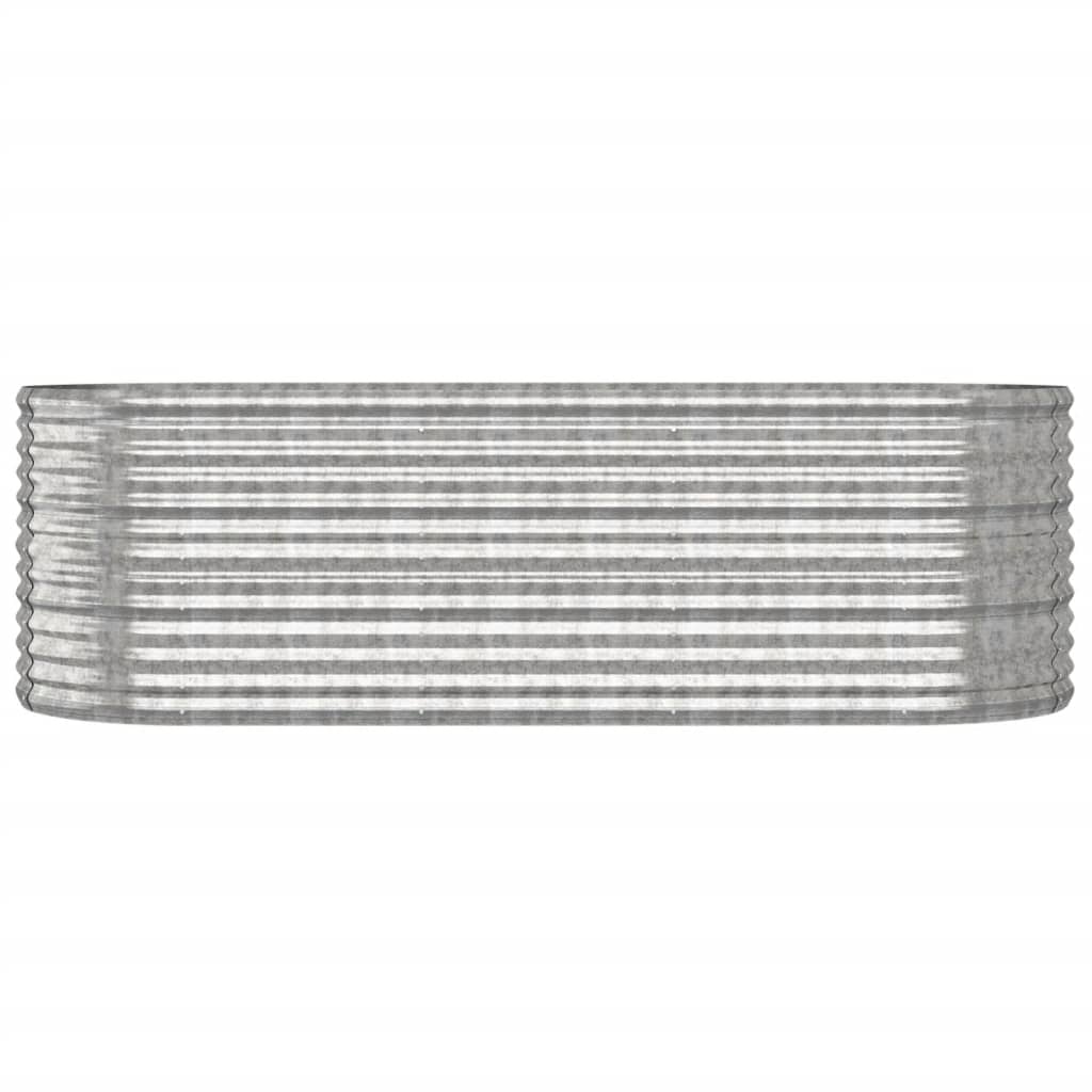 Hochbeet Verzinkter Stahl 224x80x68 cm Silbern