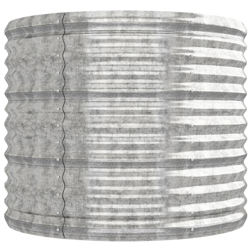 Hochbeet Verzinkter Stahl 224x80x68 cm Silbern