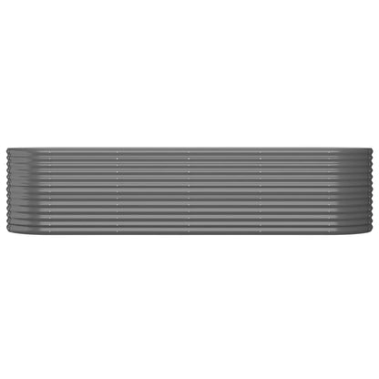Hochbeet Verzinkter Stahl 296x80x68 cm Grau
