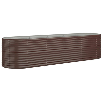 Hochbeet Verzinkter Stahl 296x80x68 cm Braun