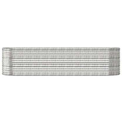 Hochbeet Verzinkter Stahl 296x80x68 cm Silbern