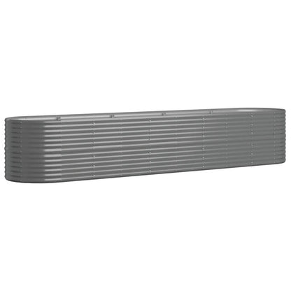 Hochbeet Verzinkter Stahl 368x80x68 cm Grau