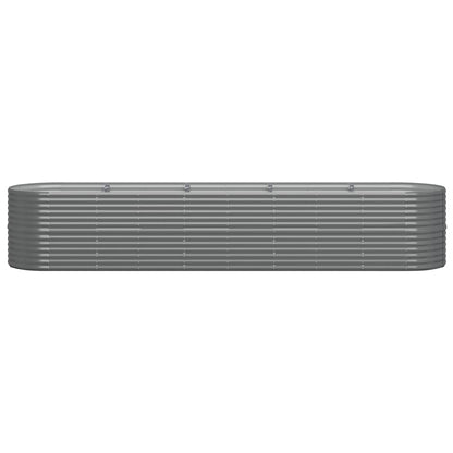 Hochbeet Verzinkter Stahl 368x80x68 cm Grau