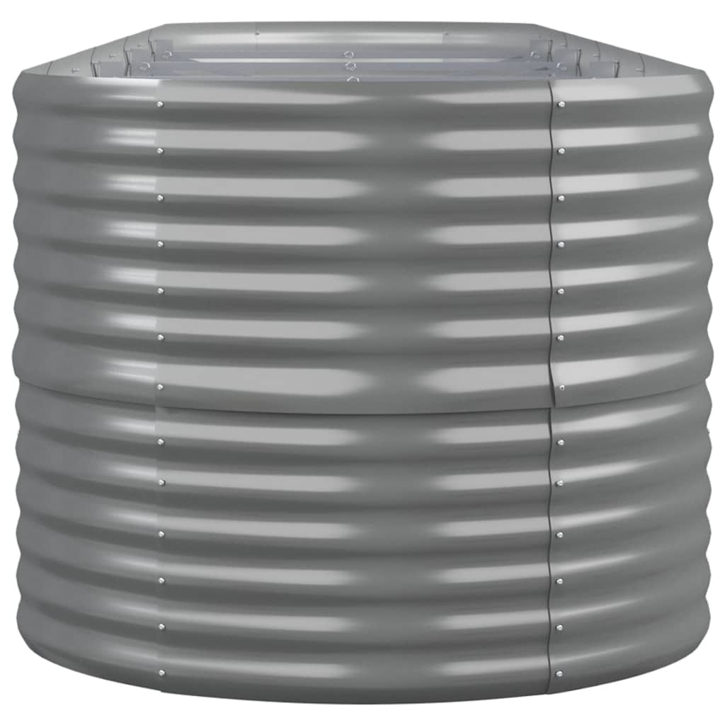 Hochbeet Verzinkter Stahl 368x80x68 cm Grau