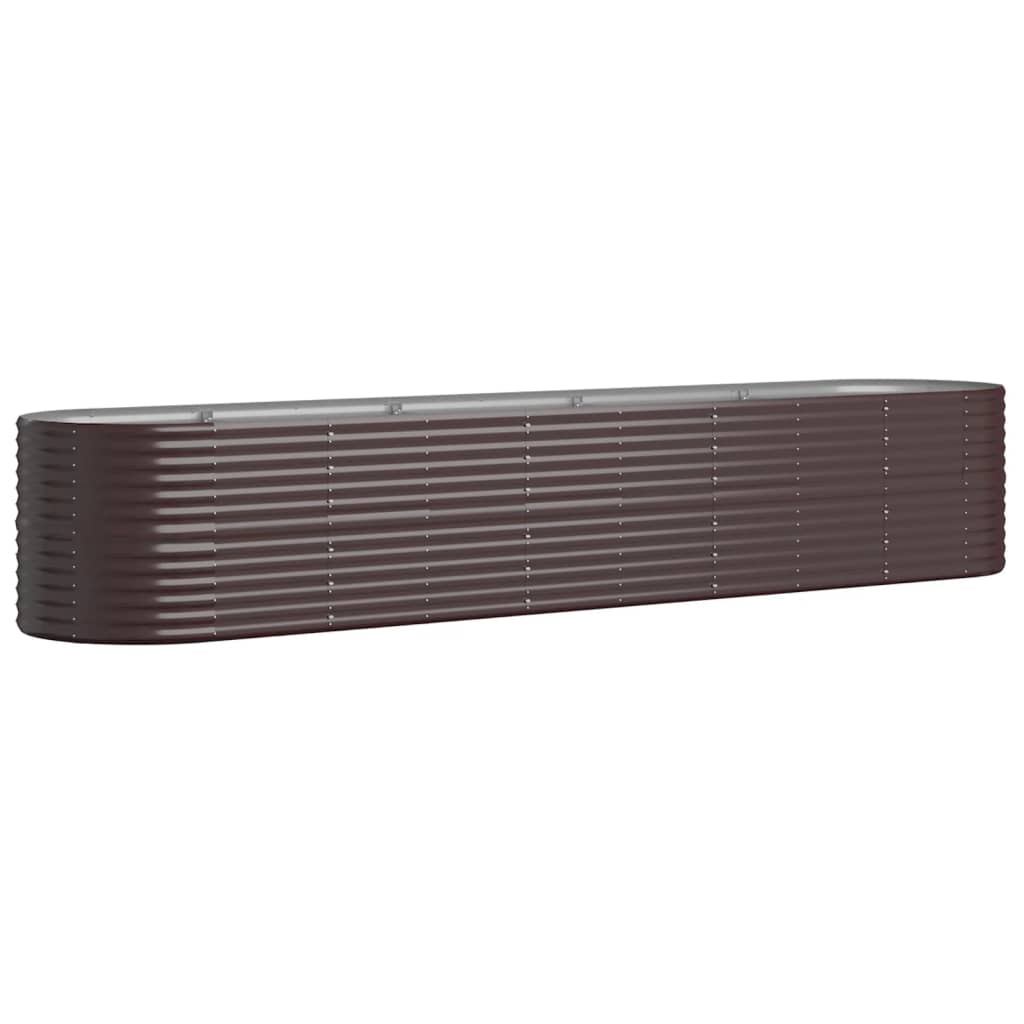 Hochbeet Verzinkter Stahl 368x80x68 cm Braun