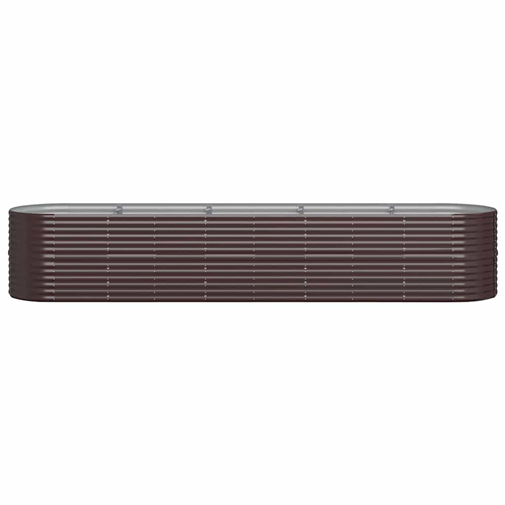 Hochbeet Verzinkter Stahl 368x80x68 cm Braun