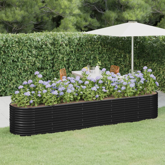 Hochbeet Verzinkter Stahl 368x80x68 cm Anthrazit