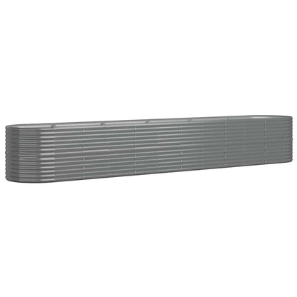 Hochbeet Verzinkter Stahl 440x80x68 cm Grau