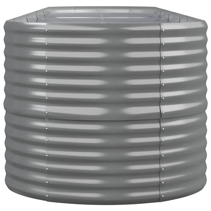 Hochbeet Verzinkter Stahl 440x80x68 cm Grau
