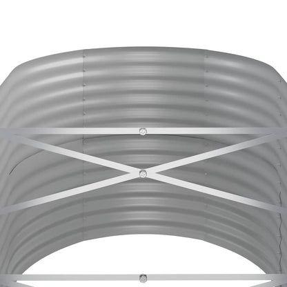 Hochbeet Verzinkter Stahl 440x80x68 cm Grau