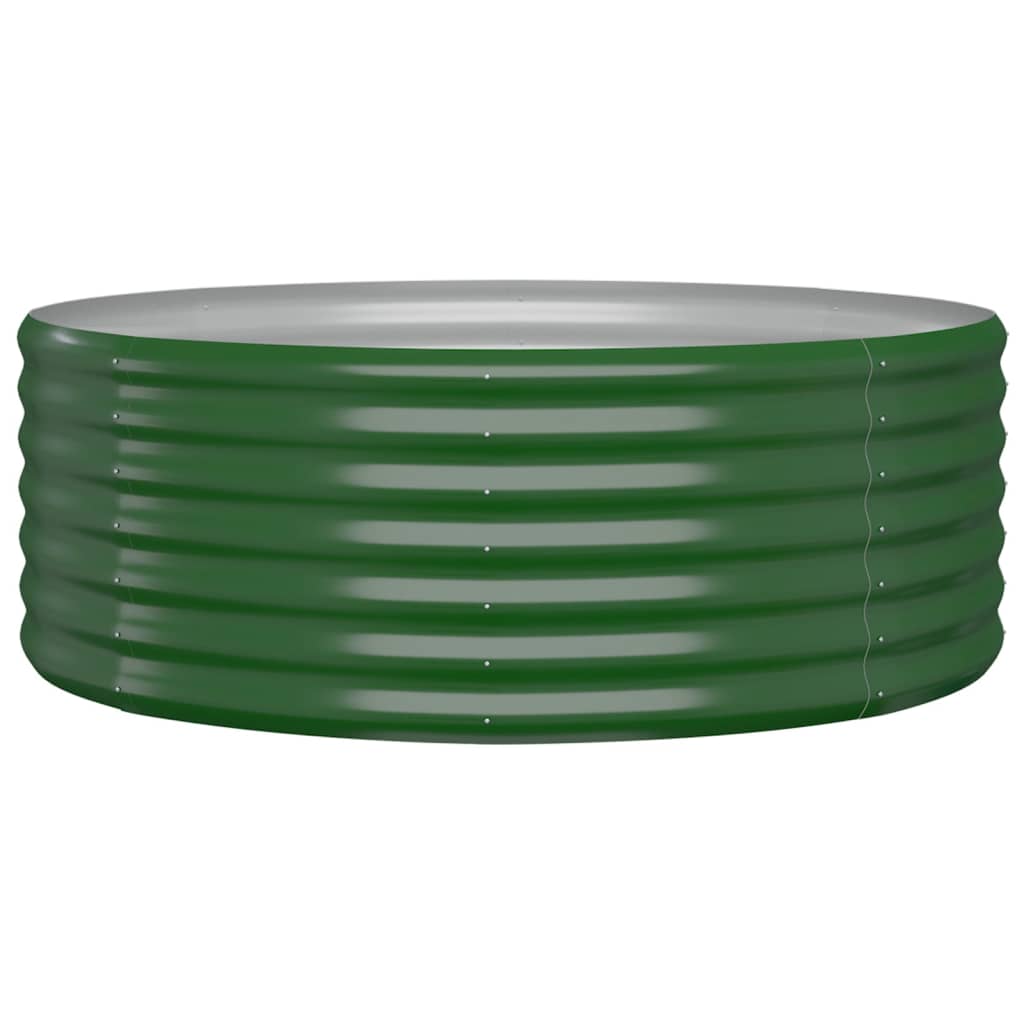 Lit surélevé en acier thermolaqué 100x100x36 cm vert