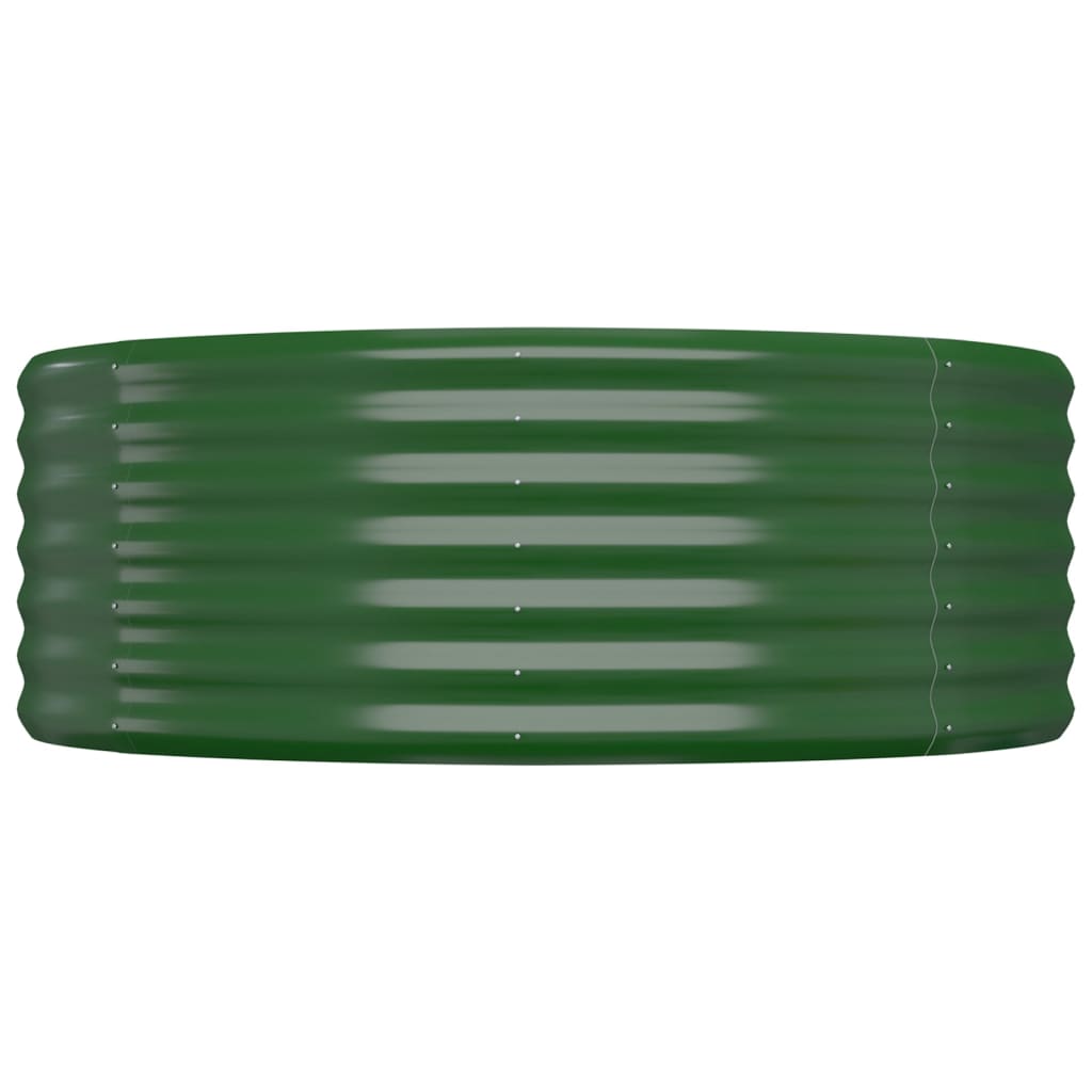 Lit surélevé en acier thermolaqué 100x100x36 cm vert