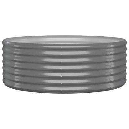 Hochbeet Verzinkter Stahl 100x100x36 cm Grau
