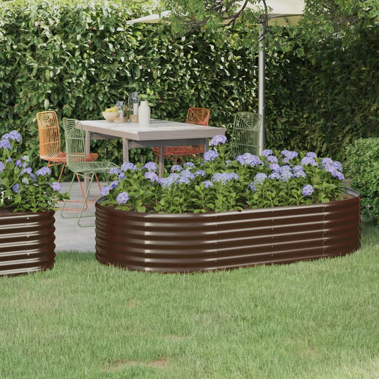 Hochbeet Verzinkter Stahl 175x100x36 cm Braun