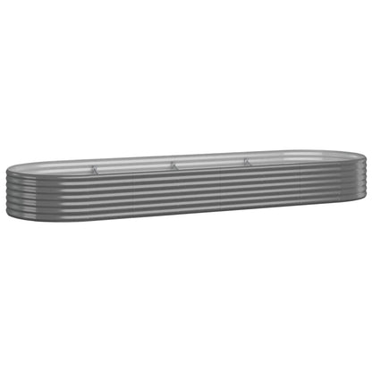 Hochbeet Verzinkter Stahl 322x100x36 cm Grau