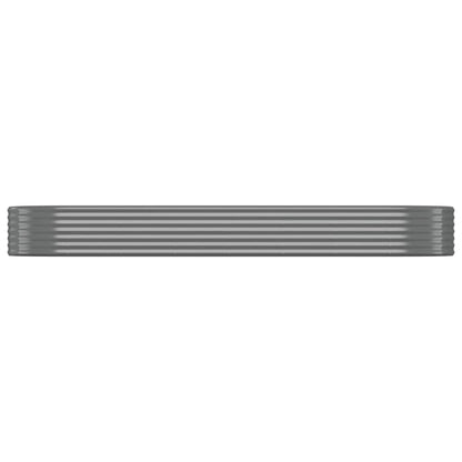 Hochbeet Verzinkter Stahl 322x100x36 cm Grau