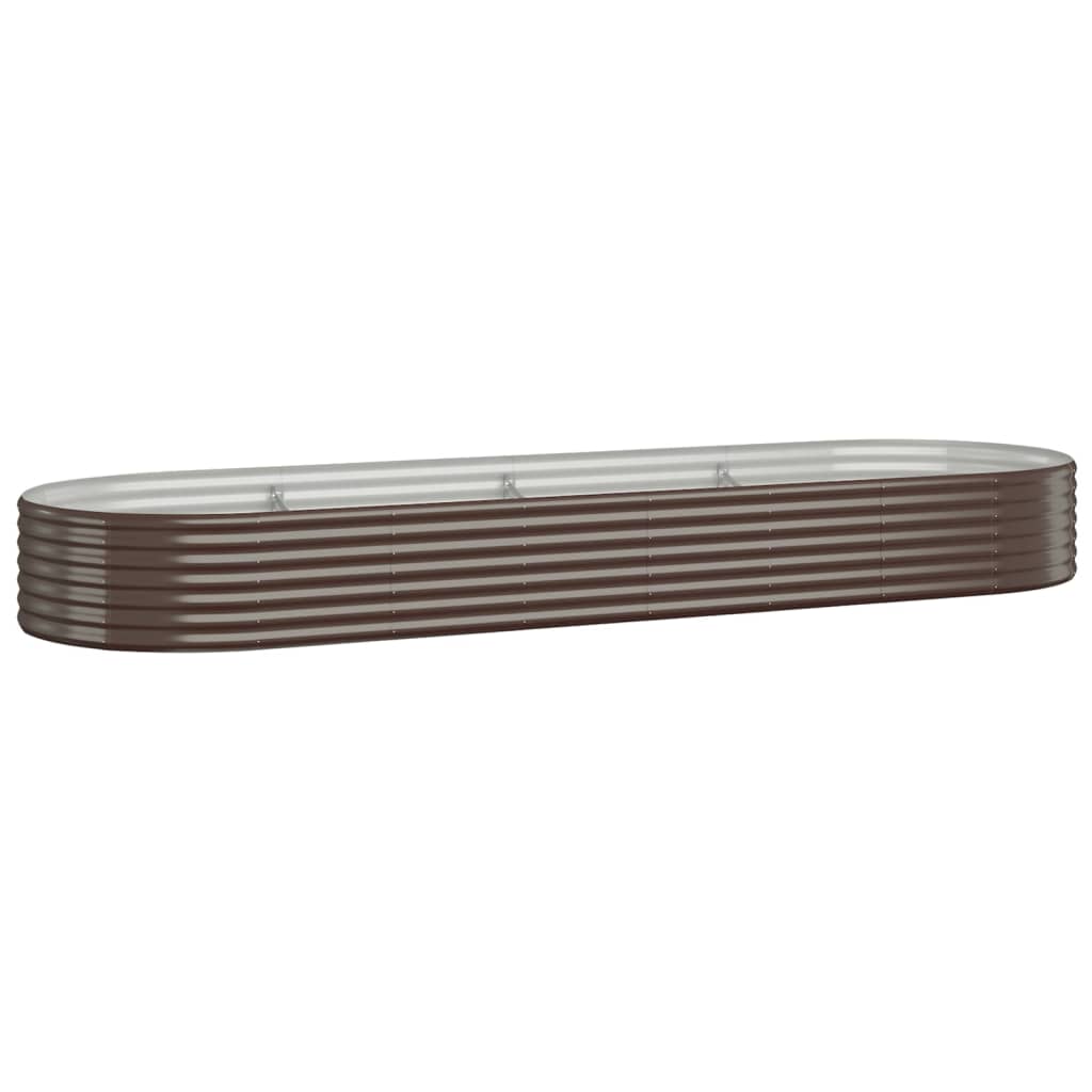 Hochbeet Verzinkter Stahl 322x100x36 cm Braun