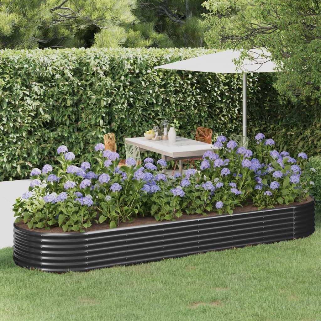 Hochbeet Verzinkter Stahl 322x100x36 cm Anthrazit