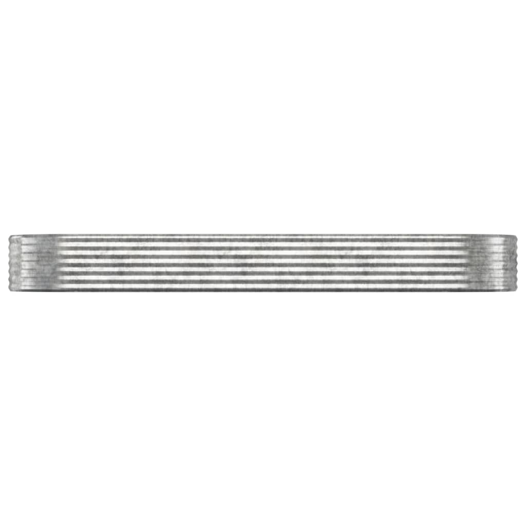 Hochbeet Verzinkter Stahl 322x100x36 cm Silbern
