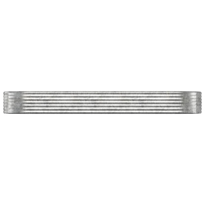 Hochbeet Verzinkter Stahl 322x100x36 cm Silbern