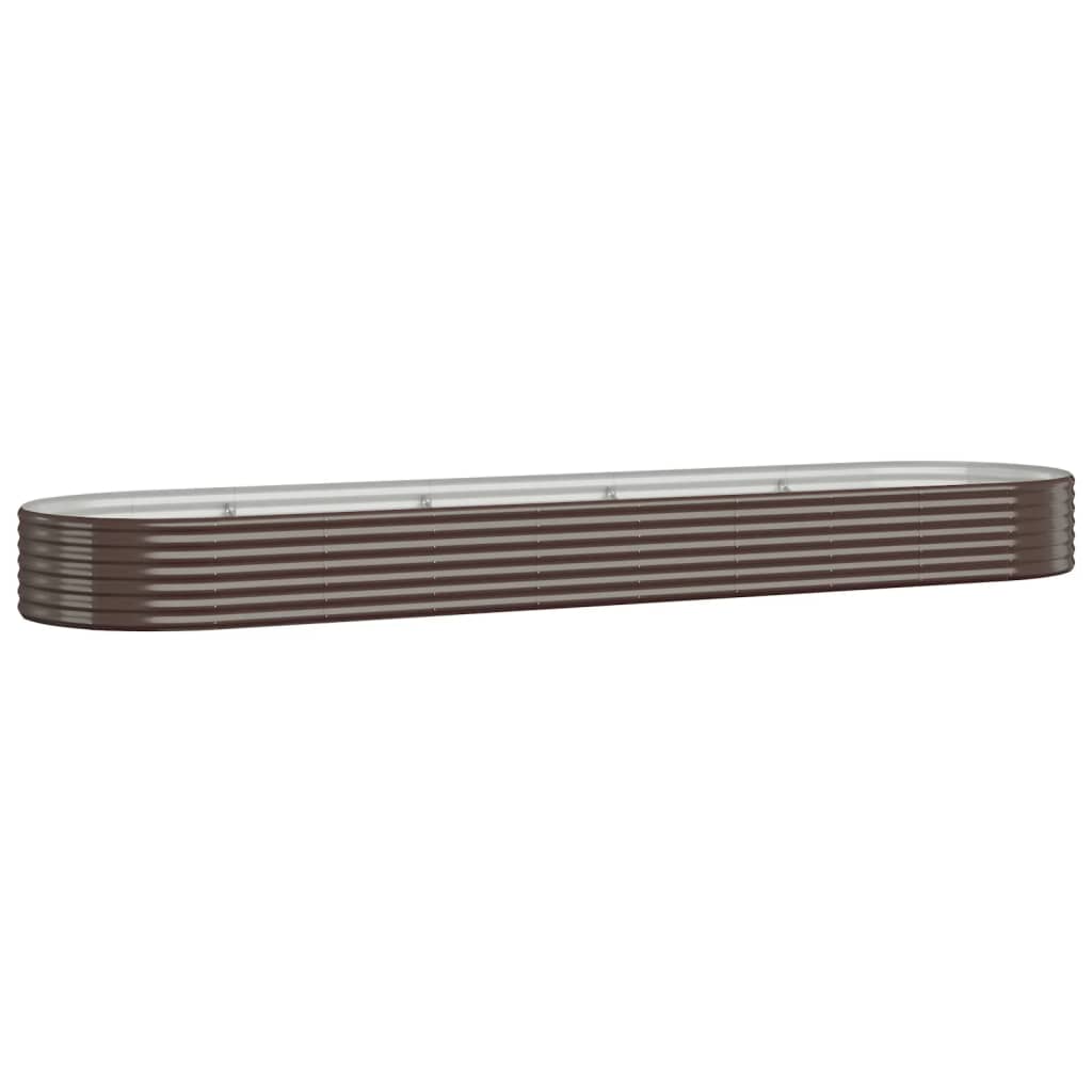 Hochbeet Verzinkter Stahl 396x100x36 cm Braun