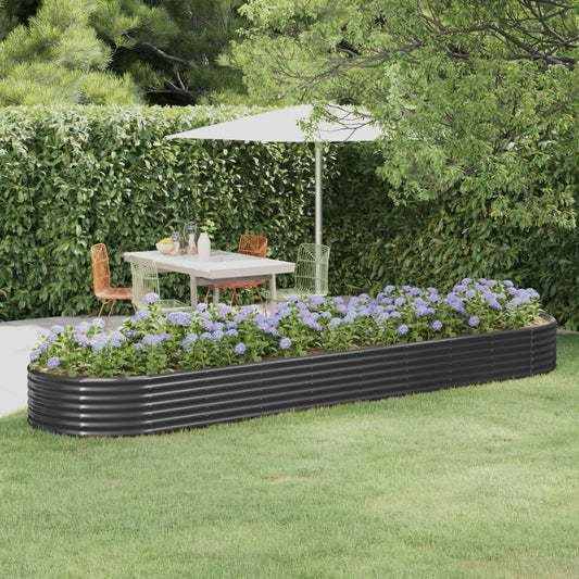 Hochbeet Verzinkter Stahl 396x100x36 cm Anthrazit