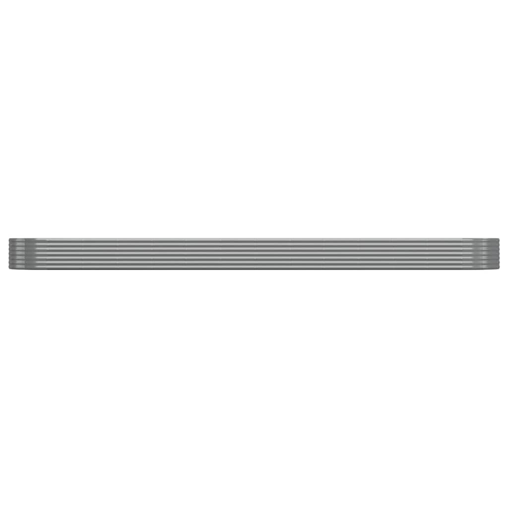 Hochbeet Verzinkter Stahl 544x100x36 cm Grau