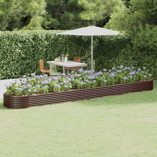 Hochbeet Verzinkter Stahl 544x100x36 cm Braun