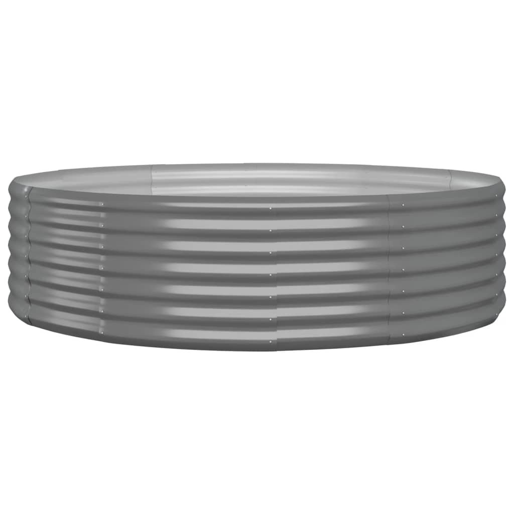 Hochbeet Verzinkter Stahl 140x140x36 cm Grau