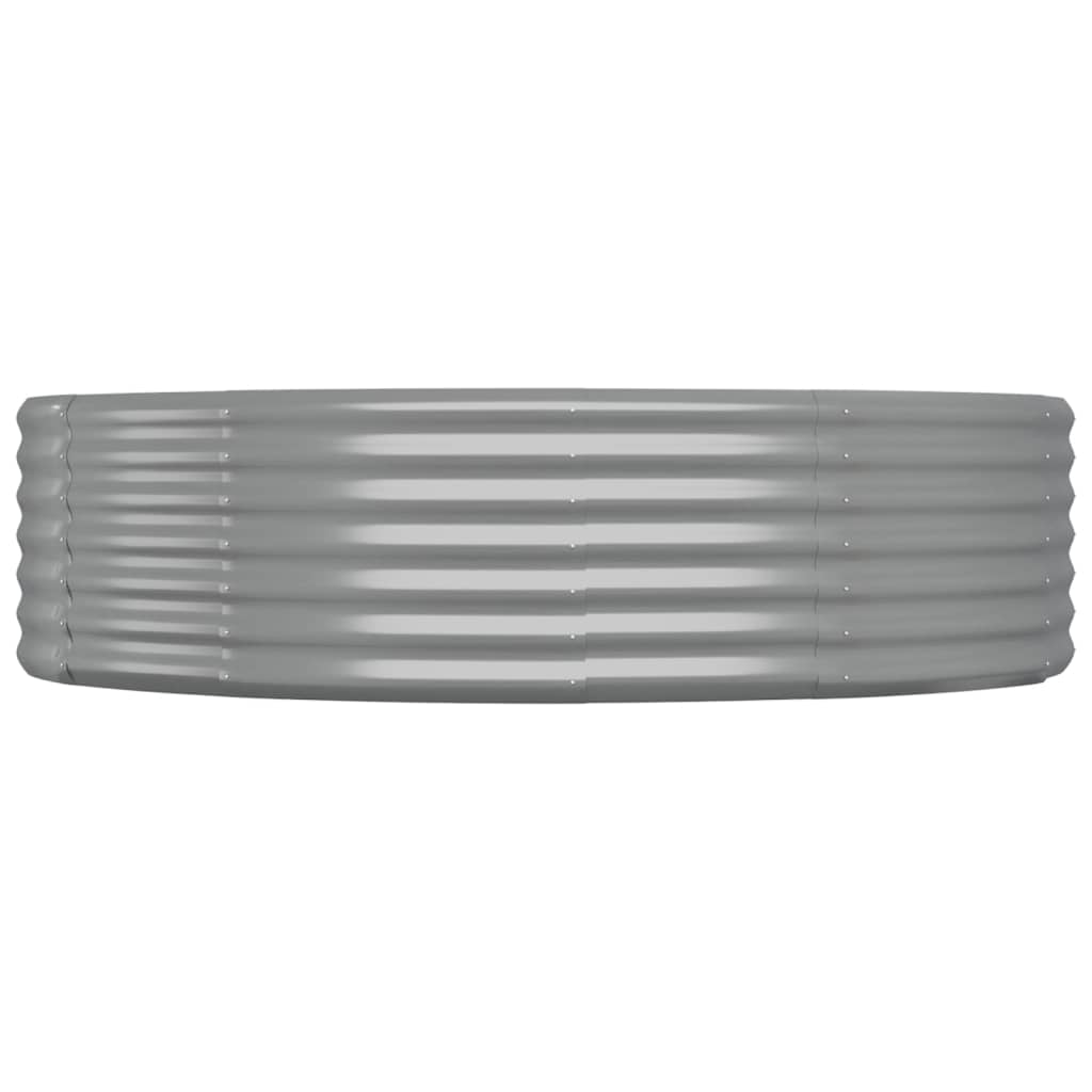 Hochbeet Verzinkter Stahl 140x140x36 cm Grau