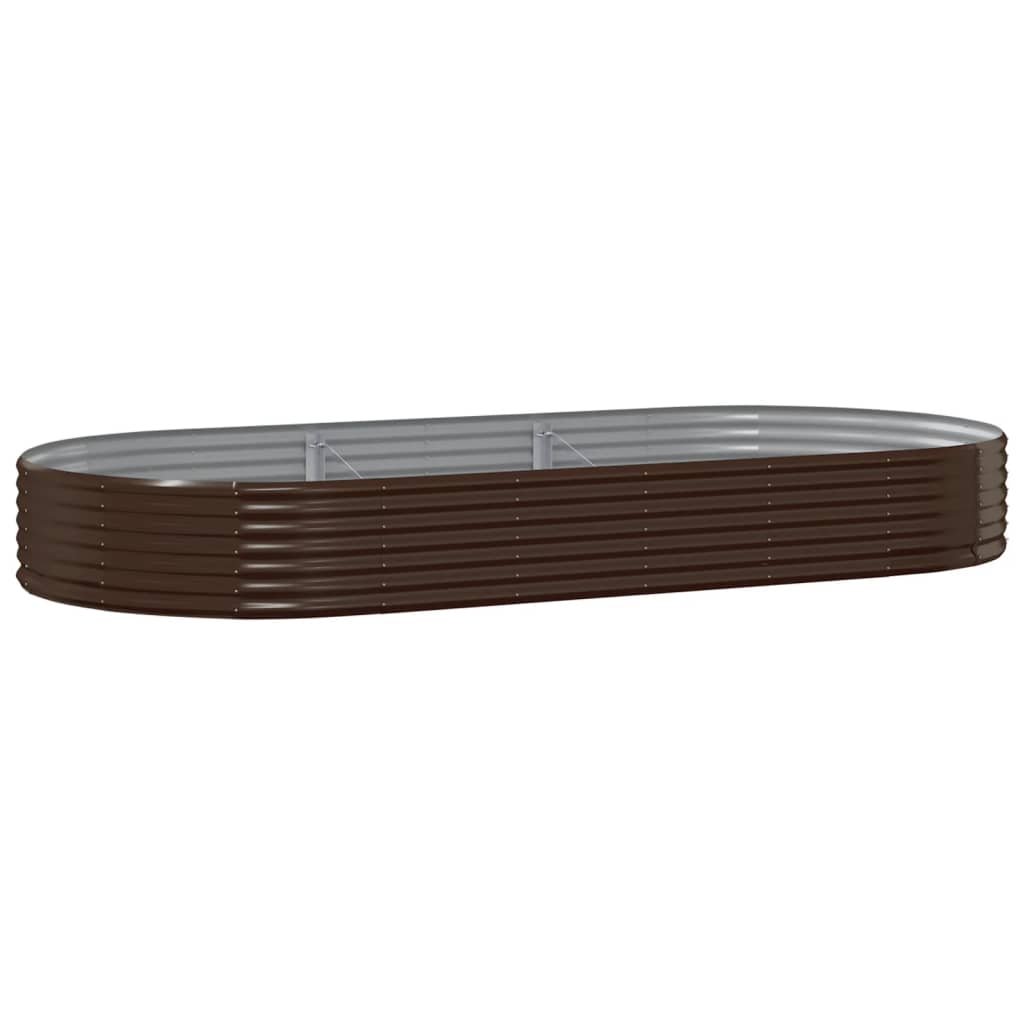 Hochbeet Verzinkter Stahl 296x140x36 cm Braun