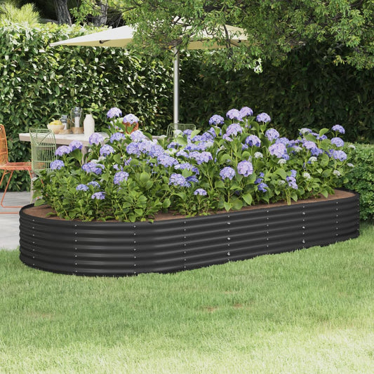 Hochbeet Verzinkter Stahl 296x140x36 cm Anthrazit