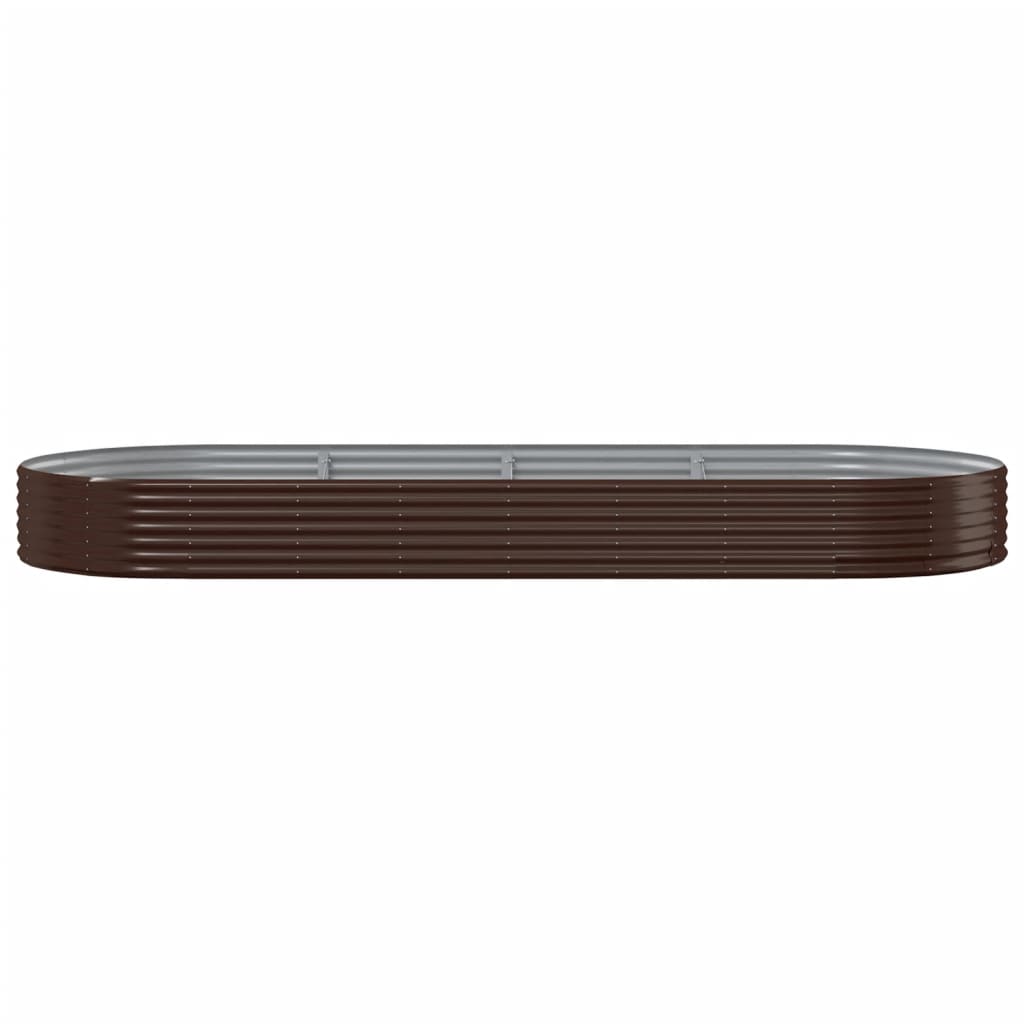 Hochbeet Verzinkter Stahl 373x140x36 cm Braun
