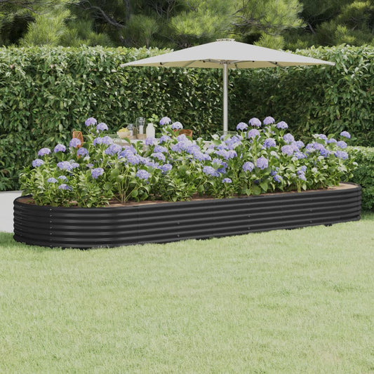 Hochbeet Verzinkter Stahl 373x140x36 cm Anthrazit